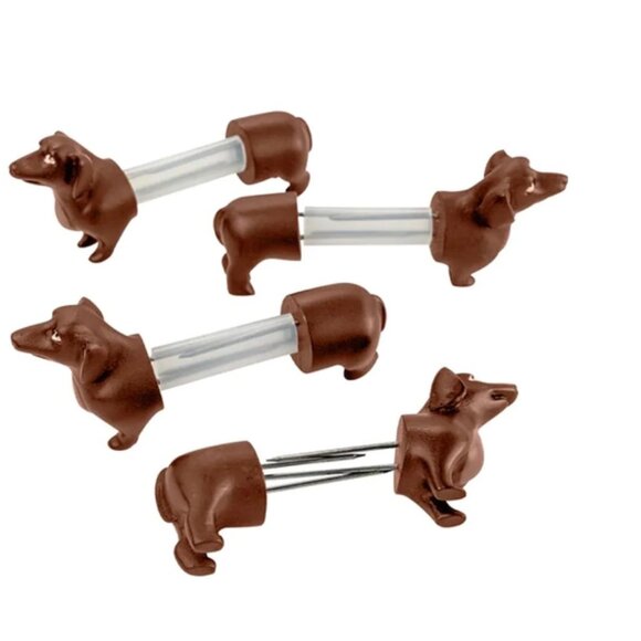 Fun Dachshund Corn on the Cob Holders Stocking Stuffers Idea Picnic Sausage Dog - Picture 3 of 7